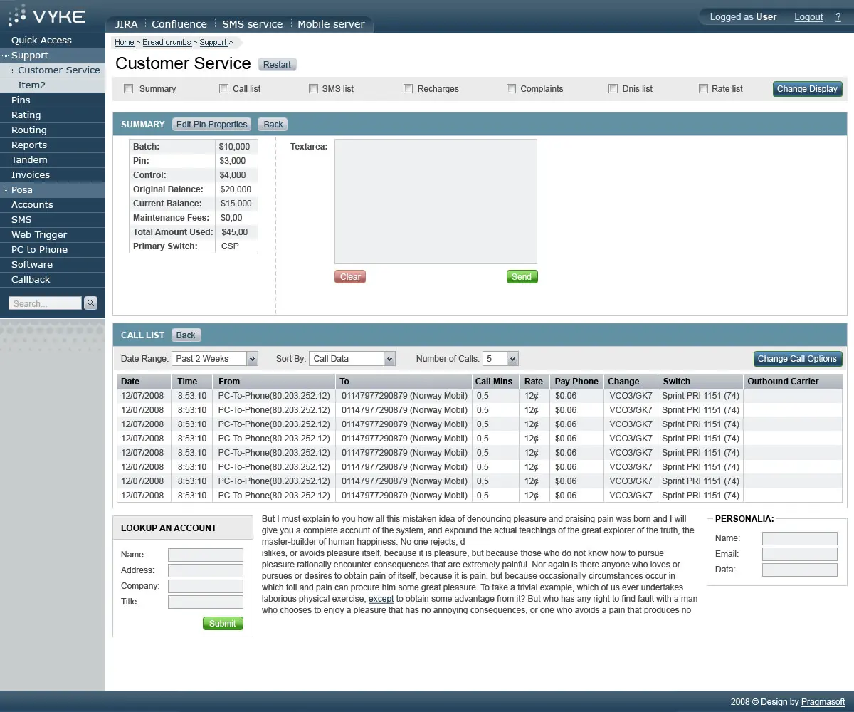 VYKE Dashboard